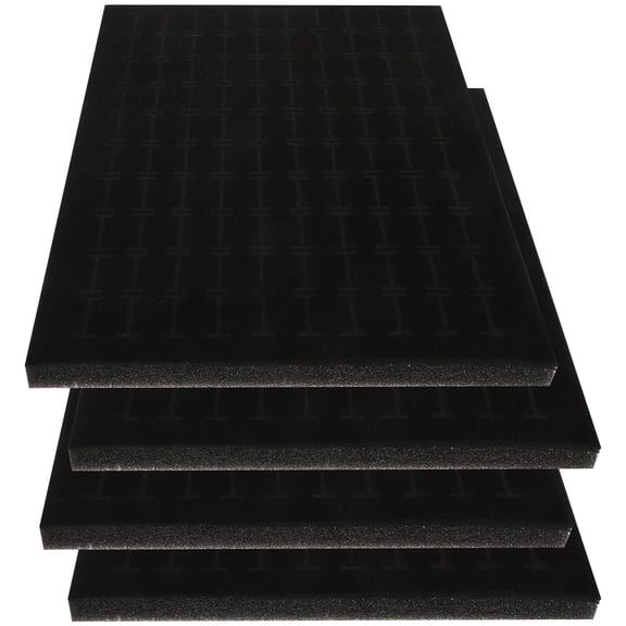 LOLIPPYY Sponge Jewelry Insert Mats Black for Earring Storage and Organization 4Pcs