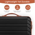 thumbnail image 6 of 2 Piece Travel Luggage Sets (20"&28") Hardside Suitcase with 7PC Organizer Bags,Black Tan, 6 of 12