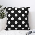 thumbnail image 6 of Rateoe Black and White Polka Dot Pattern Throw Pillow Cover Premium Pillow Stuffer Sham Square for Decorative Cushion Bed Couch Sofa(Pillow insert not included), 6 of 8
