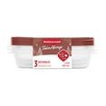 thumbnail image 1 of Rubbermaid TakeAlongs 4-Cup Food Storage Containers, Meal Prep Containers with Lids, Limited-Edition Maple Leaf Red, 3-Pack, 1 of 6