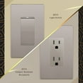 thumbnail image 2 of ENERLITES Reve Collection Luxury Decorator Switch Cover, Screwless Wall Plate, Matte Finish, Mid-Size 1-Gang, Unbreakable Polycarbonate Thermoplastic, UL Listed, RSI8831M-NK, Nickel, 2 of 5