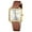 BrownWhite, variant on Woman Watch Elegant Square Dial Watches with Leather Strap Waterproof Classic Simple Womens Quartz Watch Gift for Woman