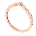 thumbnail image 2 of 0.12 ct Brilliant Round Cut Natural Morganite 14k Rose Gold Stackable Band SZ 10.75, 2 of 6