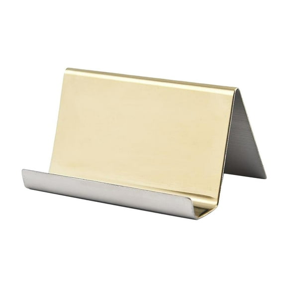 Stainless Steel Cards Holder Business Cards Stand Office Tidy Desk Champagne B