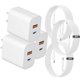 thumbnail image 1 of Jayuanone iPhone charger fast charging, for Apple iPhone 16 charger, 2 pack 20W PD fast charger & 6ft USB C to C cable compatible with iphone15/16, iPad, iPod, 1 of 1