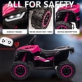thumbnail image 5 of Kerry Yoo AT2 12V ATV Ride on, Electric Car for Kids, 4 Wheels Ride on toys,  Ages 3+,Remote Control,LED Lights,Music-Pink, 5 of 7