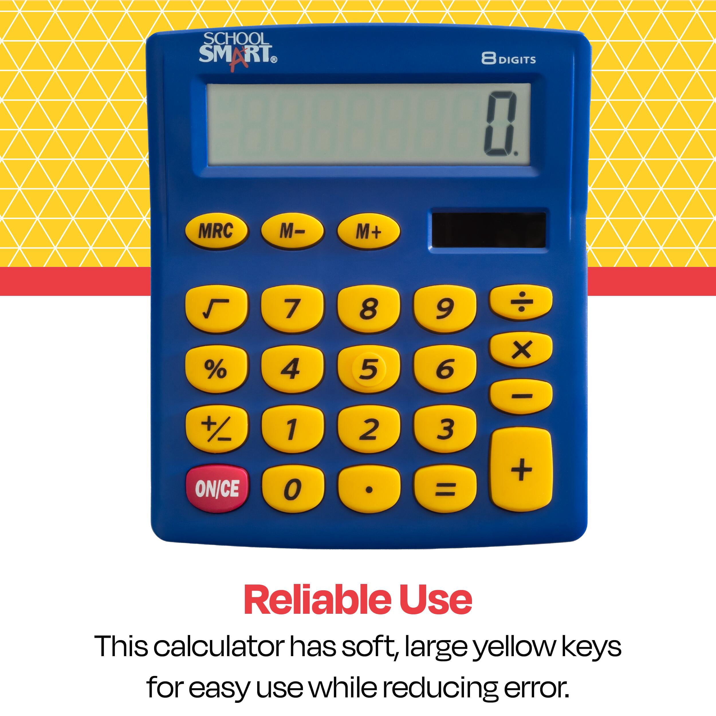 School Smart Primary Calculators, 4 x 5-1/2 Inches, Pack of 30