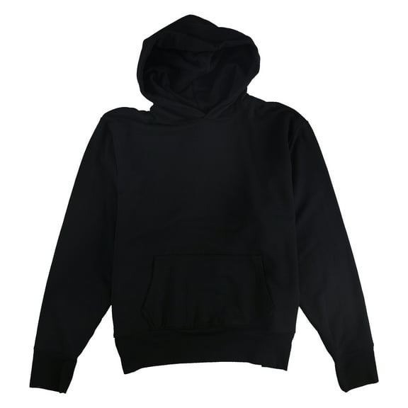Tags Weekly Mens Solid Hoodie Sweatshirt, Black, Large