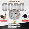 thumbnail image 4 of 1 Unit 6000 PSI Stainless Steel Pressure Washer Gauge Professional High Precision Telemetry, 4 of 10