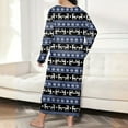 thumbnail image 4 of GILIGEGE Christmas Nightgown for Women Long Sleeve Round Neck Sleepwear Full Length Long Nightshirt Soft Loungewear Pajama Dress Cute Print Sleep Shirts for Women Christmas Gift, 4 of 7