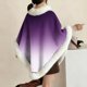 thumbnail image 3 of Chales de mujer con cuello grueso estampado, ropa cálida para el hogar, chal sin mangas con pelusa, tops de poliéster para mujer, 3 of 5