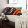 thumbnail image 6 of Naloa Abstract Fabric Color Waves Pillowcase, Throw Pillowcase, Wrinkle-Free, Stain-Resistant with Hidden Zipper for Bedroom Sofa-20"x30", 6 of 6