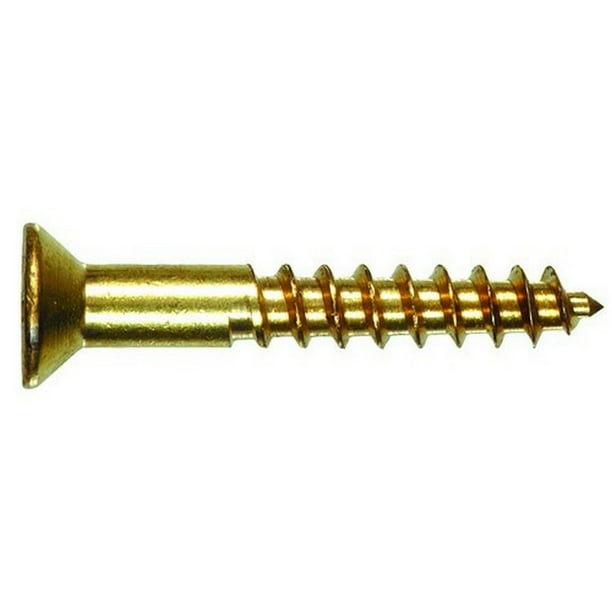 Tornillo Hillman Nº 12 x 3,2 cm de latón de cabeza plana