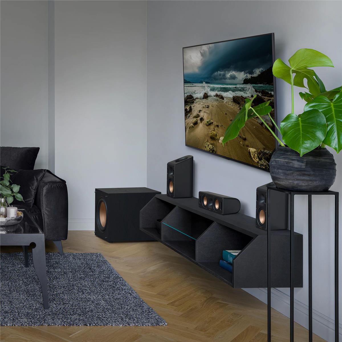Klipsch Reference Cinema System, Black,  Bundle With Onkyo TX-RZ30 170W 9.2-Channel 8K 4K Network AV Receiver