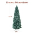 Best Choice Products 7.5ft PreLit Blue Spruce Pencil Christmas Tree w