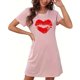 thumbnail image 5 of Camisón corto de talla grande para mujer, camisón de manga corta con estampado de pecho a la moda, camisón para mujer, 5 of 5