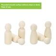 thumbnail image 4 of Uxcell 50 Pack Wood Peg Dolls 2.17 Inch Female and Male Unfinished Natural Wooden Figures, 4 of 6