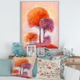 thumbnail image 2 of Designart 'Colourful Trees Abtract Impression I' Traditional Framed Canvas Wall Art Print, 2 of 5