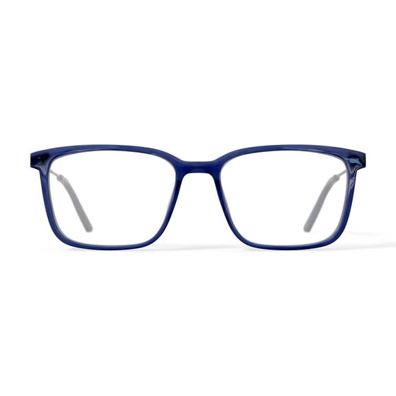 TiFlex Men's T1775 Square Prescription Eyeglasses with Case, Navy