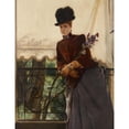 thumbnail image 3 of Alfred Stevens 19x24 Black Modern Framed Museum Art Print Titled - Portrait of Mademoiselle Dubois (1884), 3 of 5