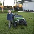 thumbnail image 6 of Hikiddo 12V Ride on Toy, 2-Seater Kids Ride-on Truck Electric Car with Remote, Bluetooth - Green, 6 of 10