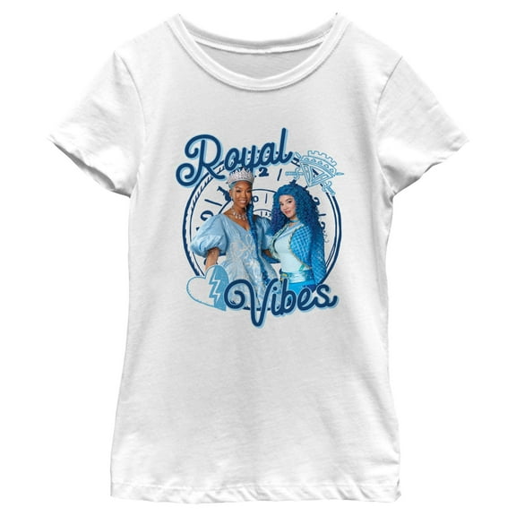 Girl's The Descendants Cinderella and Chloe Royal Vibes  Graphic T-Shirt