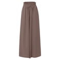 thumbnail image 5 of jiaxiM Boho Pants for Women Wide Leg Linen Palazzo Pants for Women Drawstring Cropped Womens Trousers Lounge Pants Summer Beach Vacation Outfits, 5 of 6