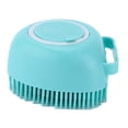 thumbnail image 3 of Cepillo de masaje con champú para mascotas, cepillo de silicona para baño de perros y gatos, cepillo de aseo para perros y gatos, azul, 3 of 14