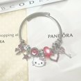 thumbnail image 2 of New Cute  Hello Kitty Bracelet Kawaii Anime Accessories Couple Crystal  Adjustable Bracelet Student Christmas Gifts, 2 of 5