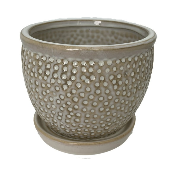 Ceramic Planter Attached Saucer