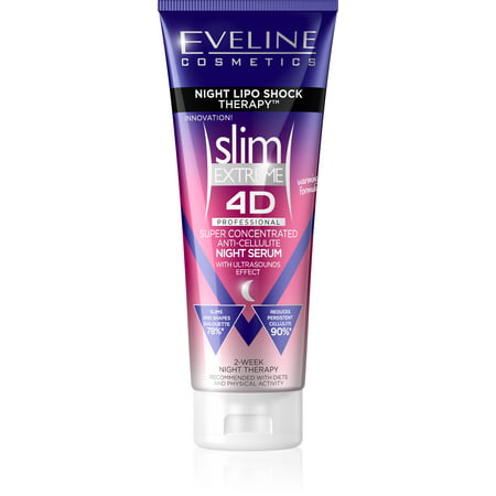 Eveline Cosmetics Slim Extreme 4D Super Concentrated Cellulite Cream with Night Lipo Shock (Best Drugstore Cellulite Cream 2019)