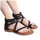 thumbnail image 3 of Bmisegm Plus Size Sandals for Women Fashionable Soft Soled Back Pack Roman Sandals Sandals Women Summer Black 6.5, 3 of 7
