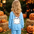 thumbnail image 5 of Leey-World Kids Halloween Sweatshirt Ghost Cute Crewneck Kids Tops Girls Halloween Shirt Long Sleeve Festival Pullover Sweatshirt, 5 of 9