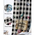 thumbnail image 3 of Spring Gnomes Floral Blackout Curtains for Bedroom Living Room Darkening Curtains 54 Inch Long Pink Tulip Botanical Black Plaid Short Curtain for Small Window Treatment Grommet Drapes 42"x54"x2, 3 of 9