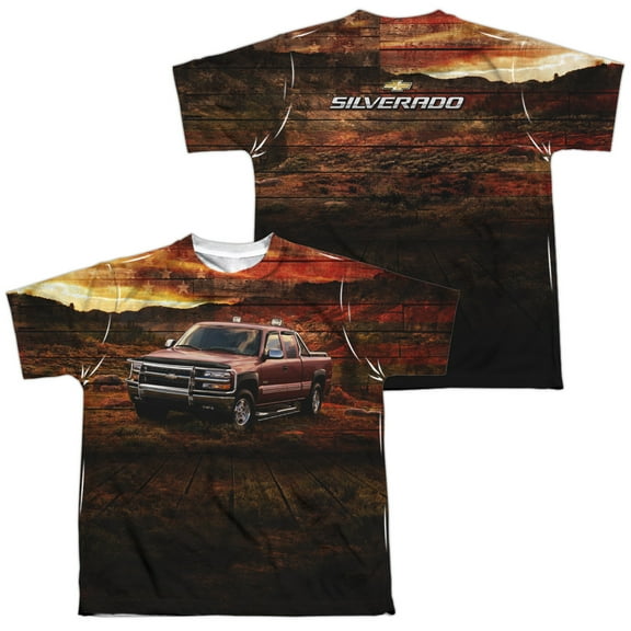 Chevrolet - Silverado In The Mud (Front/Back Print) - Youth Short Sleeve Shirt - Medium