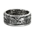 thumbnail image 2 of Fashion Men Antique Coin Style Ring Handmade Silver Color Rings for Men, 2 of 7