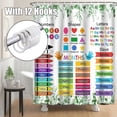 thumbnail image 3 of Children Shower Curtain, Science Education Themed Bathroom Decor Kids Shower Curtains for Bathroom Fabric Bath Accessories 12 Pack Hooks 69x70inch, 3 of 4