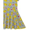 thumbnail image 4 of Pokemon Robe Patineuse Grise à Manches Courtes pour Filles, 4 of 6