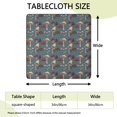 thumbnail image 2 of Colorful Mushroom Group Blue Pattern Square Fitted Tablecloth with Elastic Edge,Square Table Cover,Washable Elastic Table Cover for Home Kitchen Party Decor 34"x34", 2 of 6