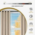 thumbnail image 4 of BNM Rustic Textured Blackout Curtains, Set of 2, 52" x 63", Beige, 4 of 9