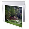 3dRose Augustas Amen Corner Golf Course - Golfers on Bridge, Greeting Cards, 6 x 6 inches, set of 12