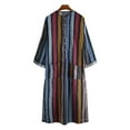 thumbnail image 4 of New Middle Eastern Clothing For Spring And Summer In Foreign Trade, Long Sleeves, One-piece Arabic Mens Clothing, Striped Print, Mens Robe, 4 of 5