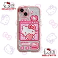 thumbnail image 2 of Funda de teléfono de Hello Kitty para niñas, carcasa de dibujos animados transparente, rosa, creativa, Kawaii, para IPhone 11, 12, 13 Pro Max, X, Xsmax, Xr, 2 of 4