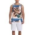 thumbnail image 6 of Rocae Playful Cat for Men's Basketball Jersey Lightweight and Breathable Athletic Tank Top,Quick-Drying Sports Jersey Medium, 6 of 9