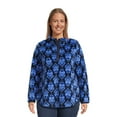 thumbnail image 5 of Terra & Sky Women’s Plus Size Quarter Snap Faux Sherpa Pullover, Sizes 0X-4X, 5 of 5