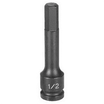 Grey Pneumatic 1/2" Drive x 9mm Hex Driver 4" Length