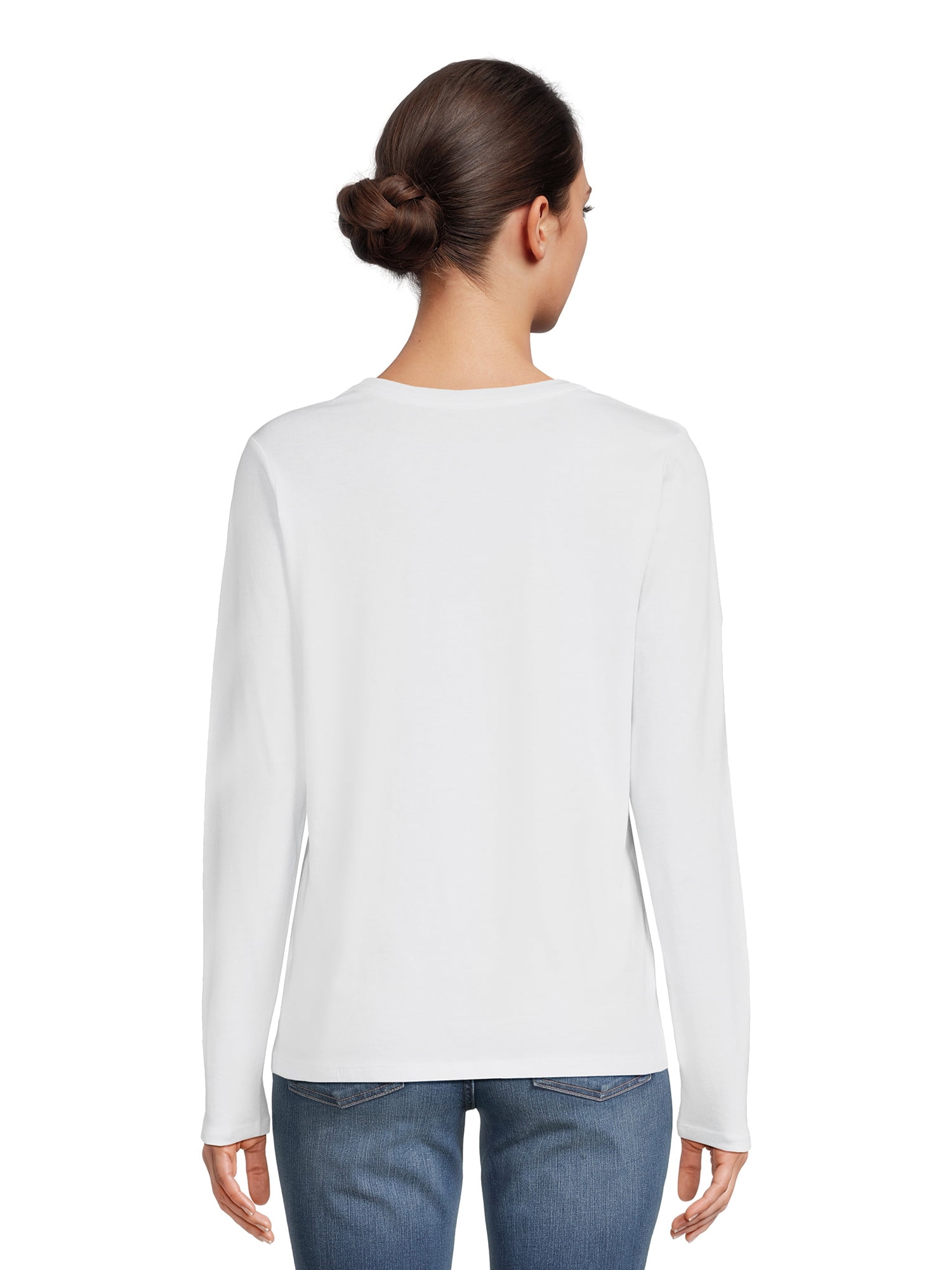Time and Tru Women's Long Sleeve T-Shirt, Sizes S-XXXL