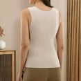 thumbnail image 6 of Sleeveless Fleece Thermal Top for Women - Cold Weather Warm Undershirt, Practical Base Layer & Thermal Underwear Tank Beige XXL, 6 of 9