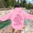thumbnail image 5 of Charmgo Graphic Hoodies Clearance, Women Fashion Hooded Sweatshirts Flower Print Hoodies Sweater Y2k Tops Streetwear Winter Clothes for Women, Pink Hoodies for Women XXL, 5 of 6