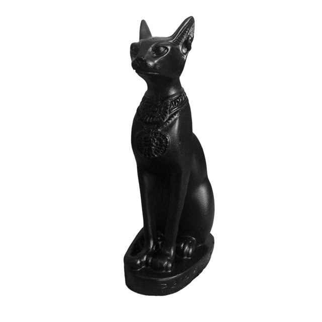 Pequeño Gato Egipcio Estatuilla Decoración Animal Modelo Egipcio Bastet Gato Escultura para Tienda Bar Cafe Festival Regalo Decoración negro Sunnimix Estatua de la Diosa Bastet